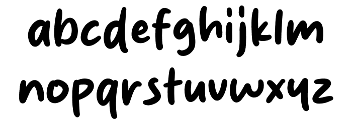 Mistica Blue Font LOWERCASE