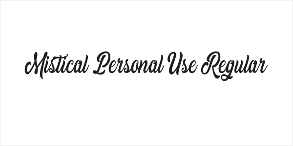 Mistical Personal Use Regular Logo