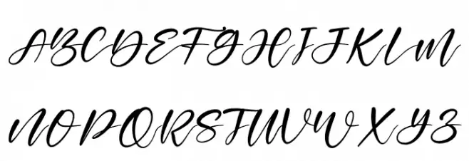 Mistical Winter फ़ॉन्ट अपरकेस