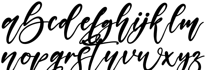 Mistical Winter Schriftart Kleinbuchstaben
