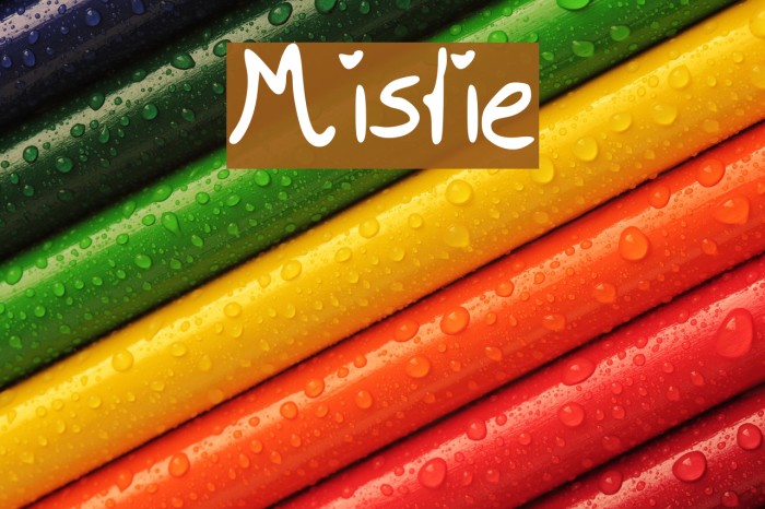 Mistie Font examples