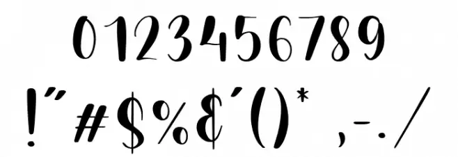 Mistikus Cinta フォント その他の文字