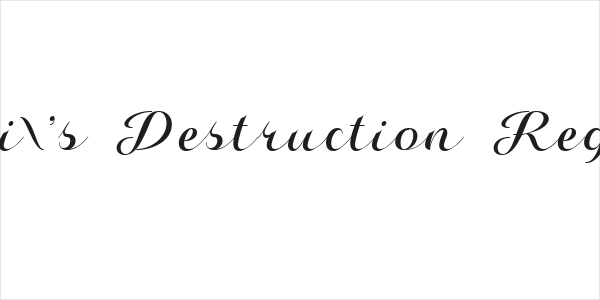 Misti's Destruction Regular Logo