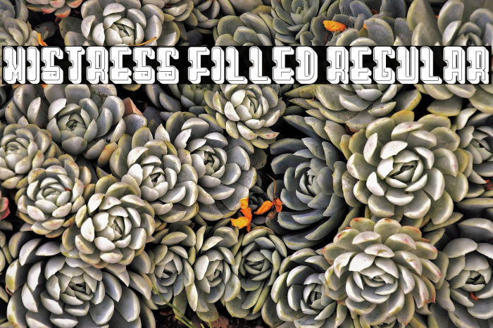 Mistress Filled Regular Font examples