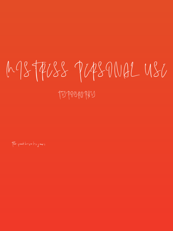 Mistress Personal Use Only !!! Poster