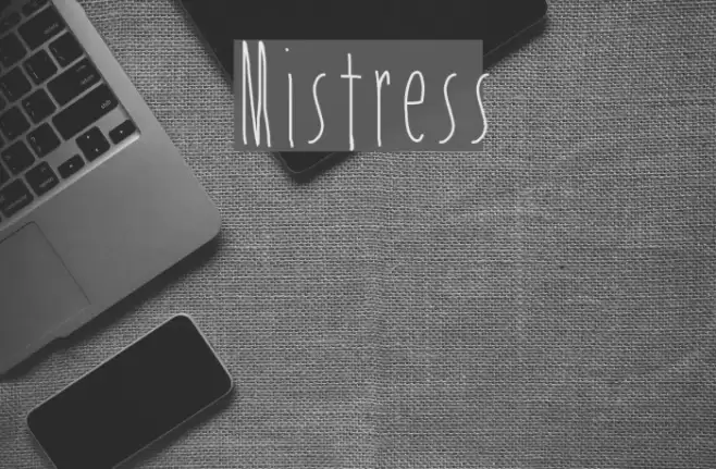 Mistress Font examples