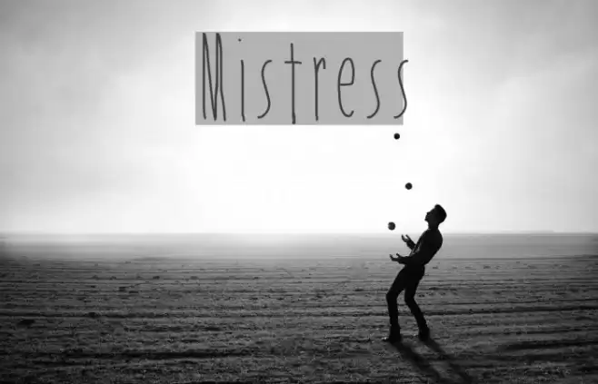 Mistress Font examples