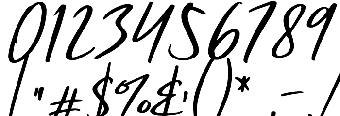 Mistrully Font OTHER CHARS