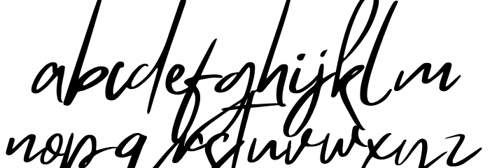 Mistrully Font LOWERCASE