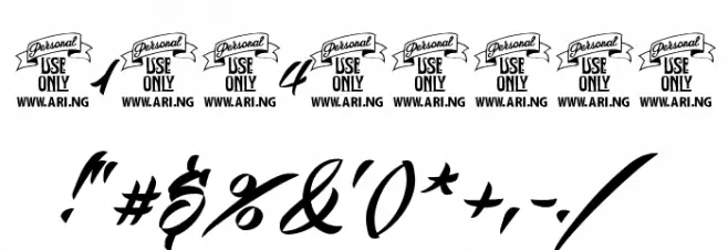 Mistuki 4 PERSONAL USE Font OTHER CHARS