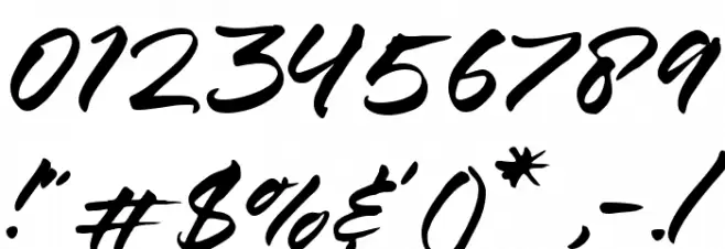 Misty Black Font OTHER CHARS