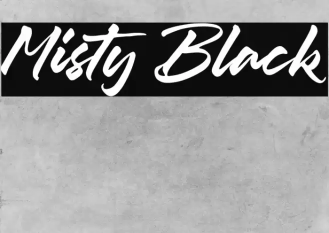 Misty Black Font examples