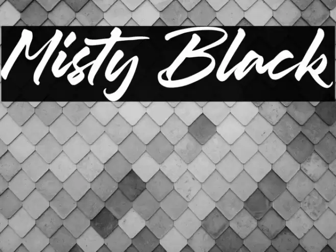 Misty Black Font examples