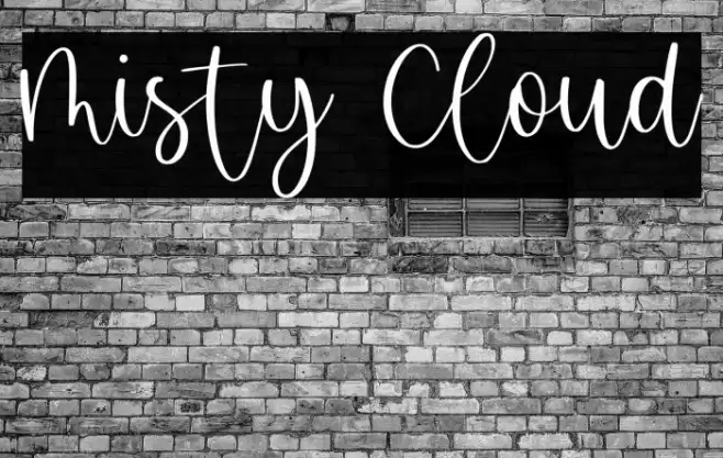 Misty Cloud Font examples