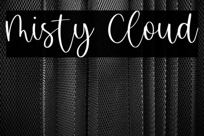 Misty Cloud Font examples