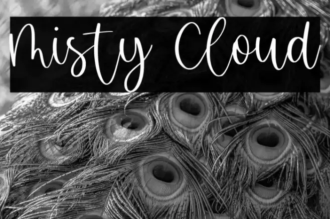 Misty Cloud Font examples