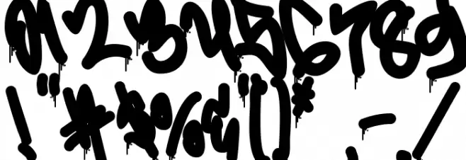 Misty Lines Drip Шрифта ДРУГИЕ символов