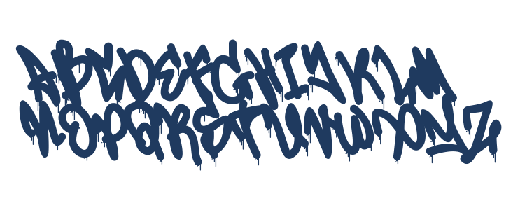 Misty Lines Drip Uppercase