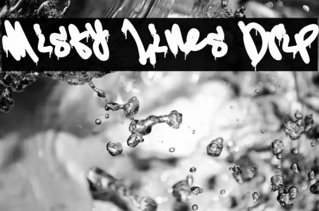 Misty Lines Drip Шрифта examples