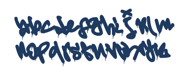 Misty Lines Drip Lowercase