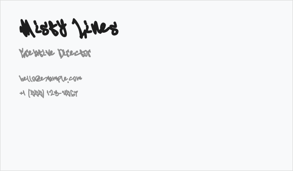 Misty Lines Business Card