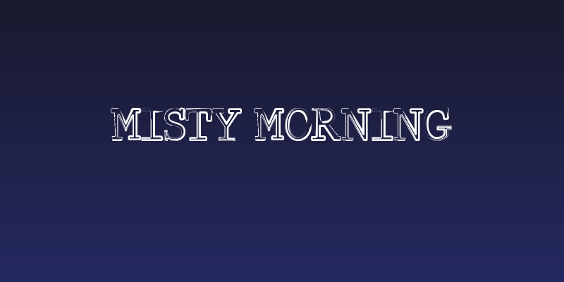 Misty Morning Social Header