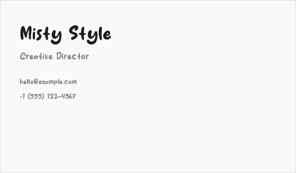 Misty Style Business Card