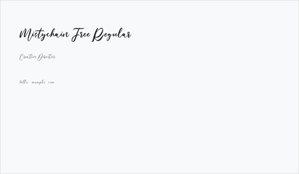 Mistychain Free Regular Business Card