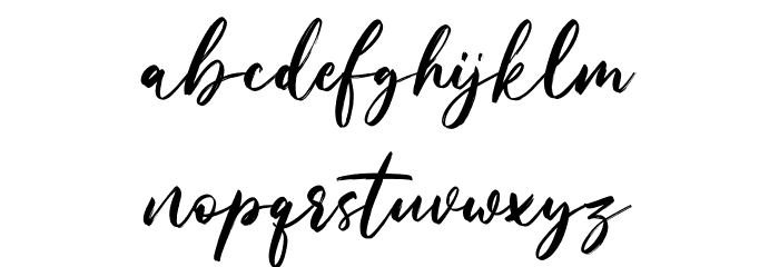 Mistychain Free Regular Font LOWERCASE