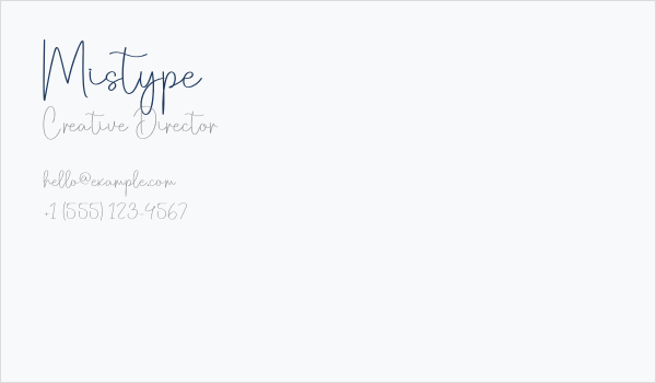 Mistype Business Card