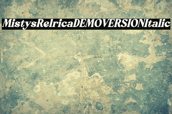 Mistys Relrica DEMO VERSION Italic Example 2