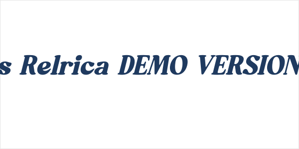 Mistys Relrica DEMO VERSION Italic Logo