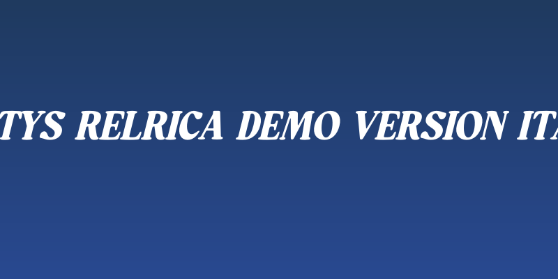 Mistys Relrica DEMO VERSION Italic Social Header