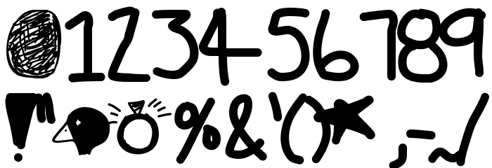 Misunderstood Font OTHER CHARS