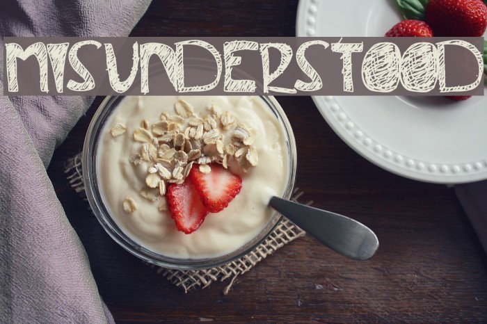 Misunderstood Font examples