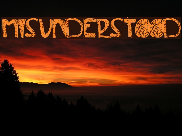 Misunderstood Font examples