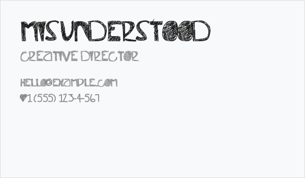 Misunderstood Business Card