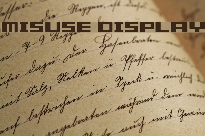 Misuse Display Font examples