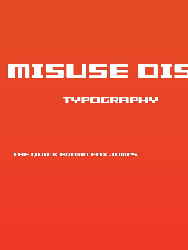 Misuse Display Poster