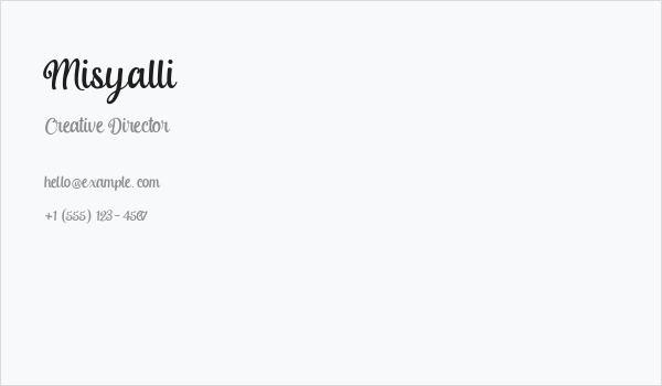 Misyalli Business Card