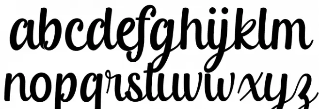 Misyalli Schriftart Kleinbuchstaben