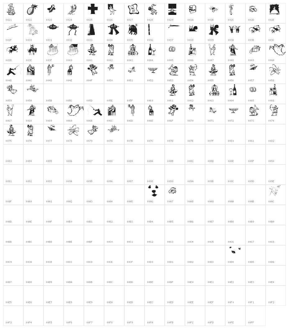 MiszellenK Character Map