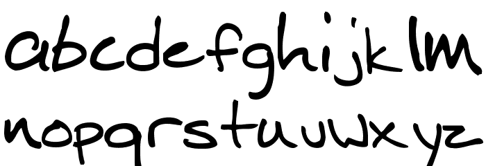 Mitch Hand Font LOWERCASE