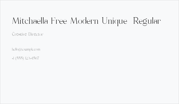 Mitchaella Free Modern Unique  Regular Business Card