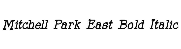 Mitchell Park East Bold Italic  Descarca Fonturi Gratis