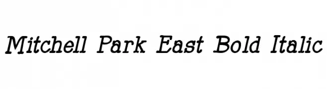 Mitchell Park East Bold Italic  नि: शुल्क फ़ॉन्ट्स डाउनलोड