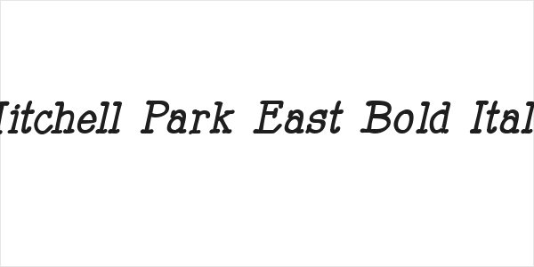 Mitchell Park East Bold Italic Logo