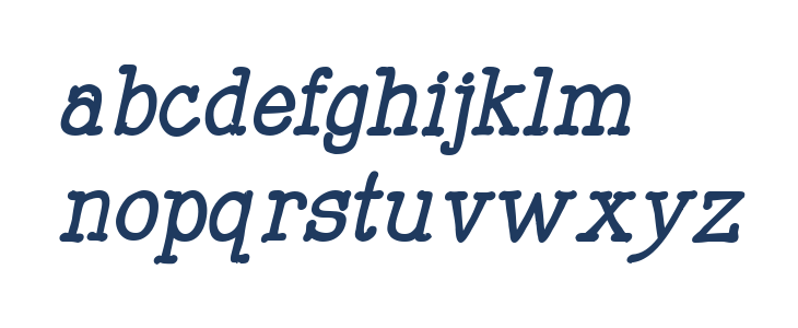 Mitchell Park East Bold Italic Lowercase