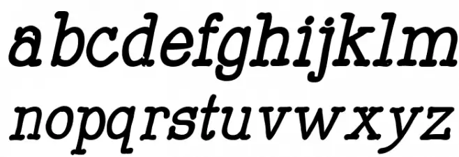 Mitchell Park East Bold Italic Schriftart Kleinbuchstaben