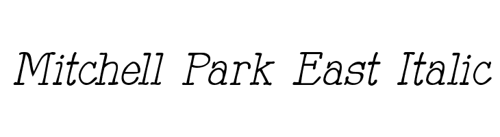 Mitchell Park East Italic  لخطوط تنزيل